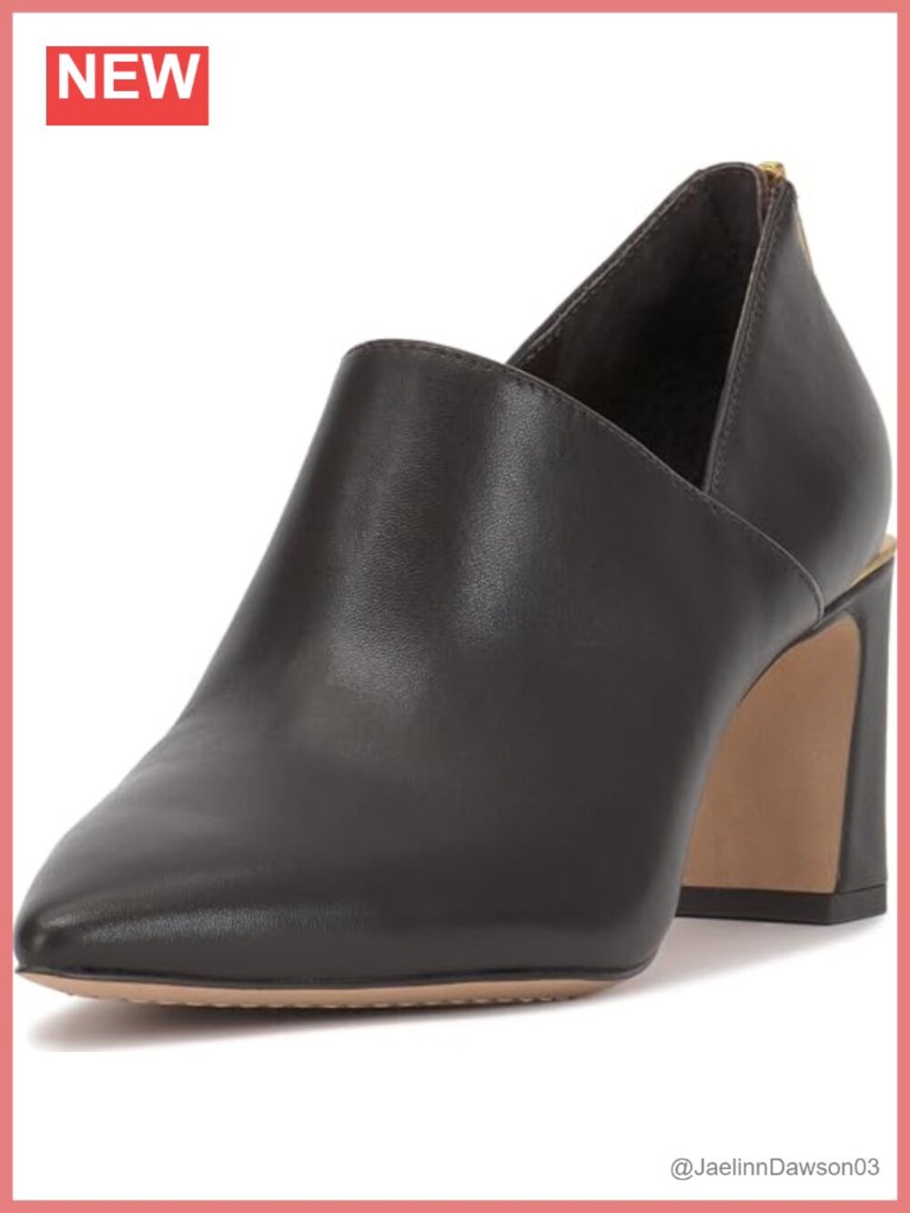 Vince Camuto Leather Block Heel Pumps